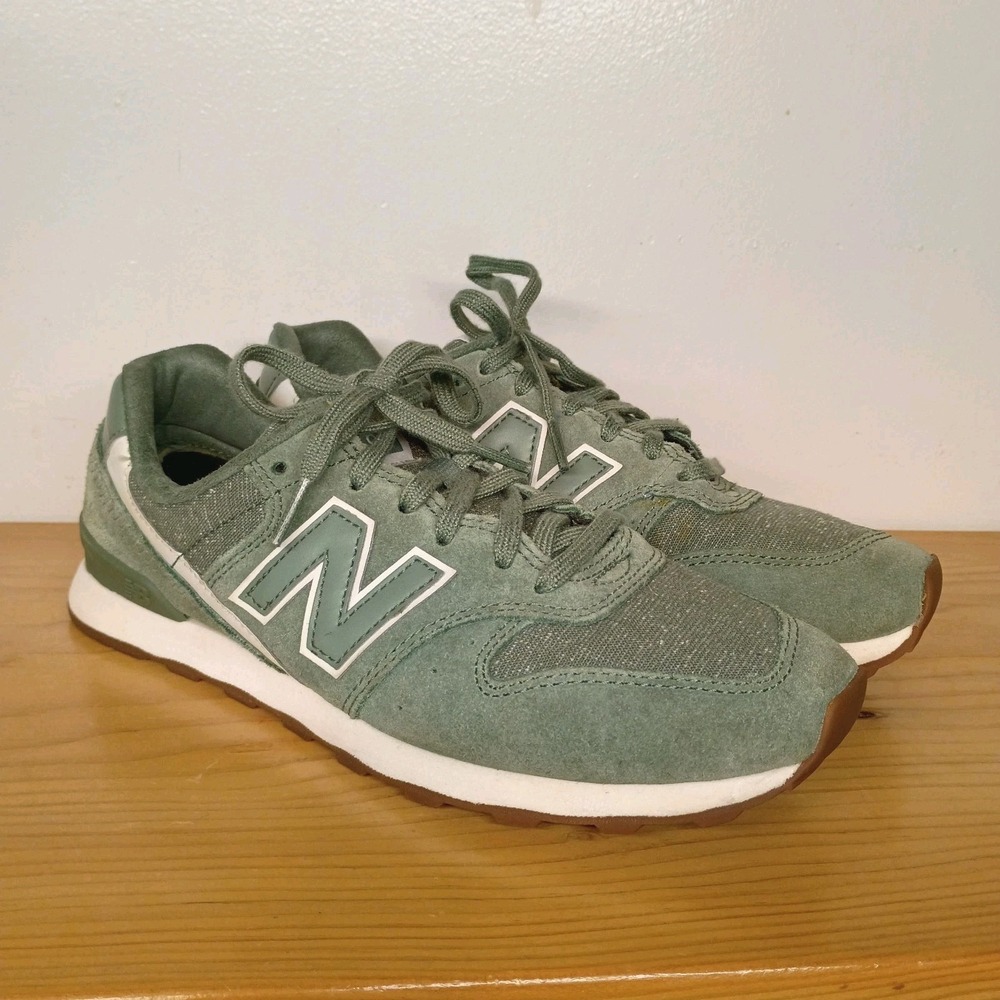 New Balance 696 Green Mesh Suede Low Top Athletic Shoes Sneakers 696 Women's 7 B